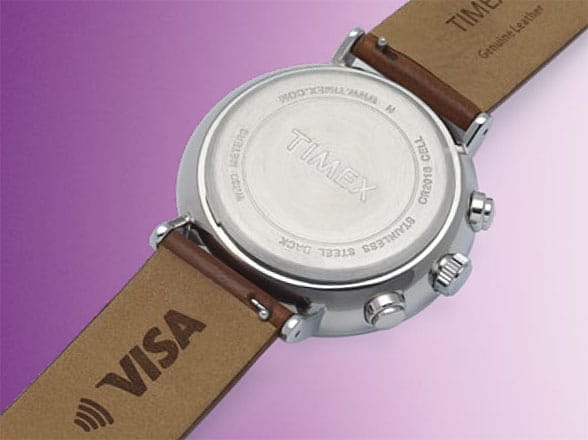 Timex's Fairfield Chronograph features bPay built into the strap